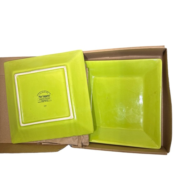 Pier 1 Imports Lime Green Earthenware - Picture 2 of 6